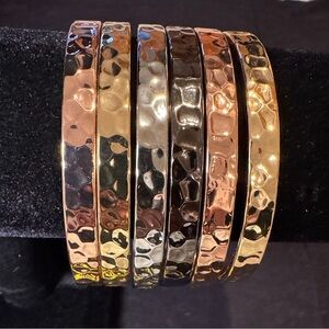 Park Lane Mixed-Metal Hammered Bangle Bracelets